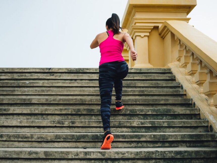 Simple and healthy Walking down the stairs can be a good workout too